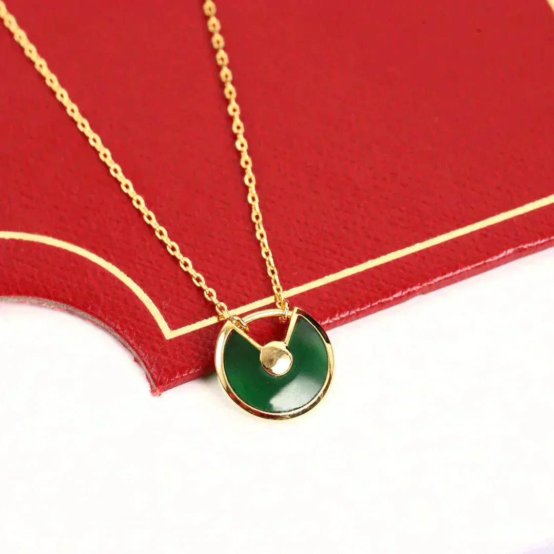 [kincade]AMULETTE GOLD MALACHITE NECKLACE