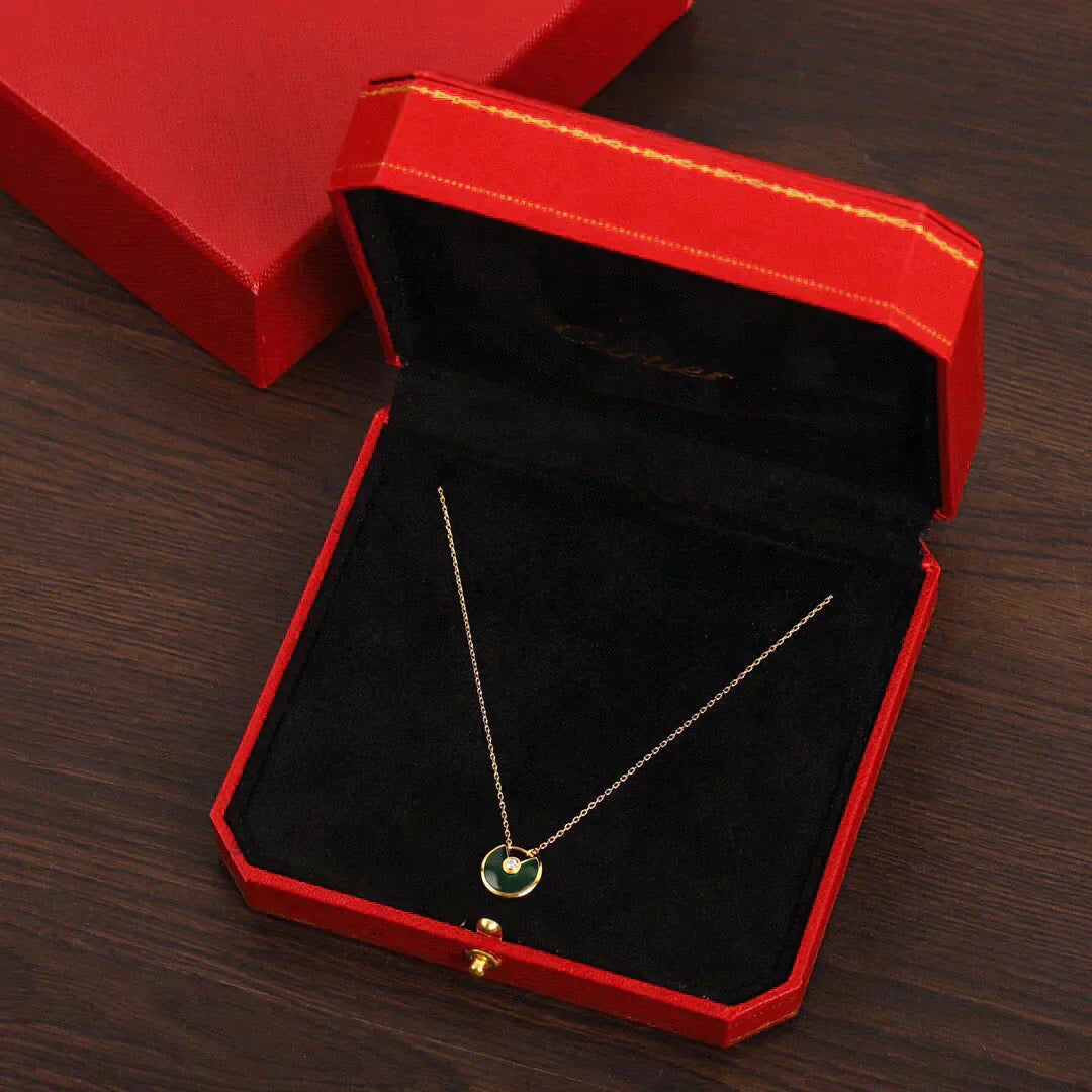 [kincade]AMULETTE GOLD MALACHITE NECKLACE