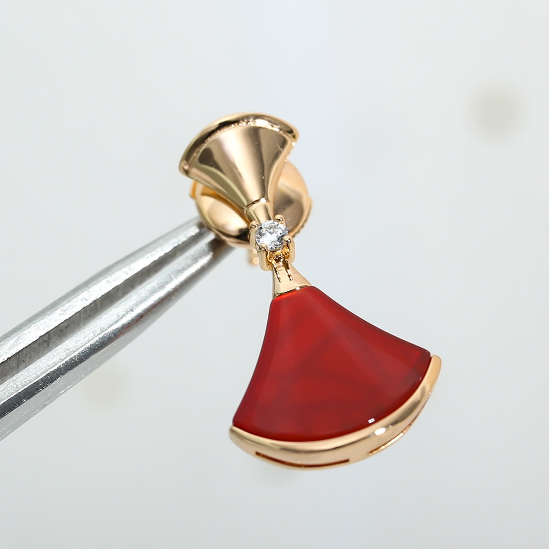 [kincade]DREAM Carnelian PINK GOLD EARRINGS