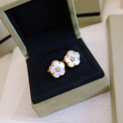 [kincade]LUCKY PINK GOLD WHITE MOP EARRINGS