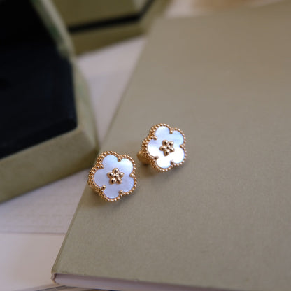 [kincade]LUCKY PINK GOLD WHITE MOP EARRINGS