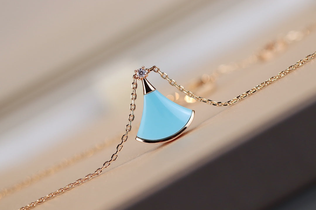 [kincade]DREAM NECKLACE TURQUOISE PINK GOLD