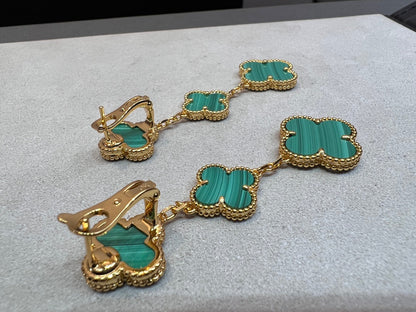 [kincade]CLOVER MALACHITE 3 MOTIFS GOLD