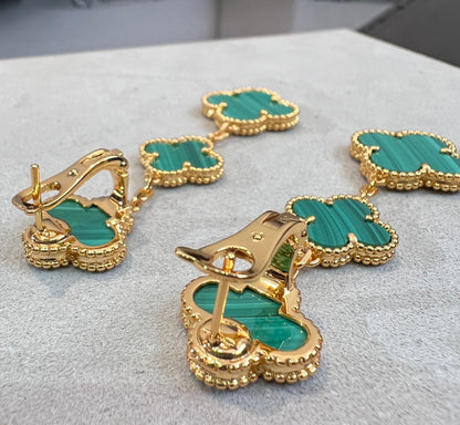 [kincade]CLOVER MALACHITE 3 MOTIFS GOLD