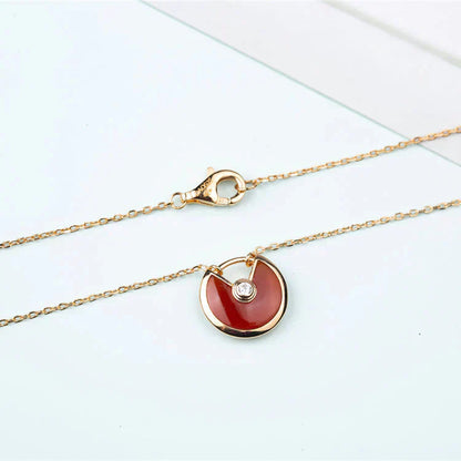 [kincade]AMULETTE GOLD CARNELIAN ONYX NECKLACE