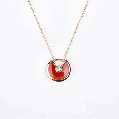 [kincade]AMULETTE GOLD CARNELIAN ONYX NECKLACE