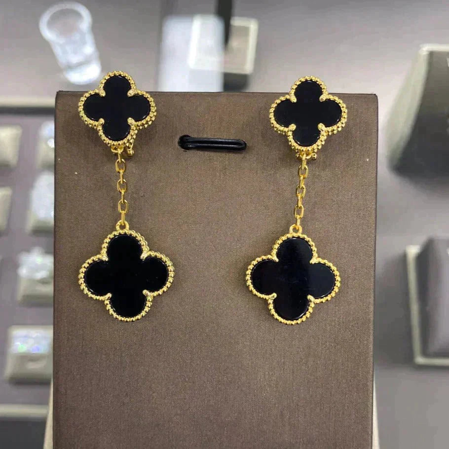 [kincade]CLOVER 2 MOTIFS  EARRINGS (MULTIPLE CHOICESC