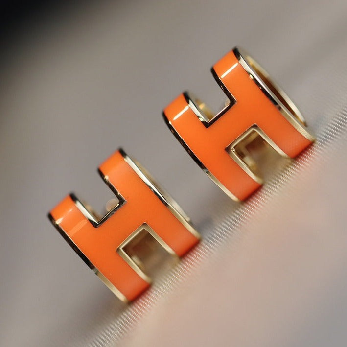 [kincade]MINI POP H EARRINGS ORANGE