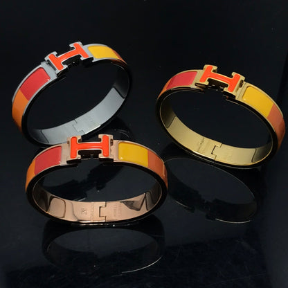 [kincade]H BRACELET ORANGE RAINBOW CERAMIC