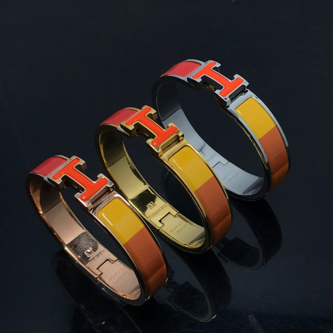 [kincade]H BRACELET ORANGE RAINBOW CERAMIC