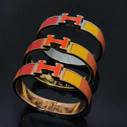 [kincade]H BRACELET ORANGE RAINBOW CERAMIC