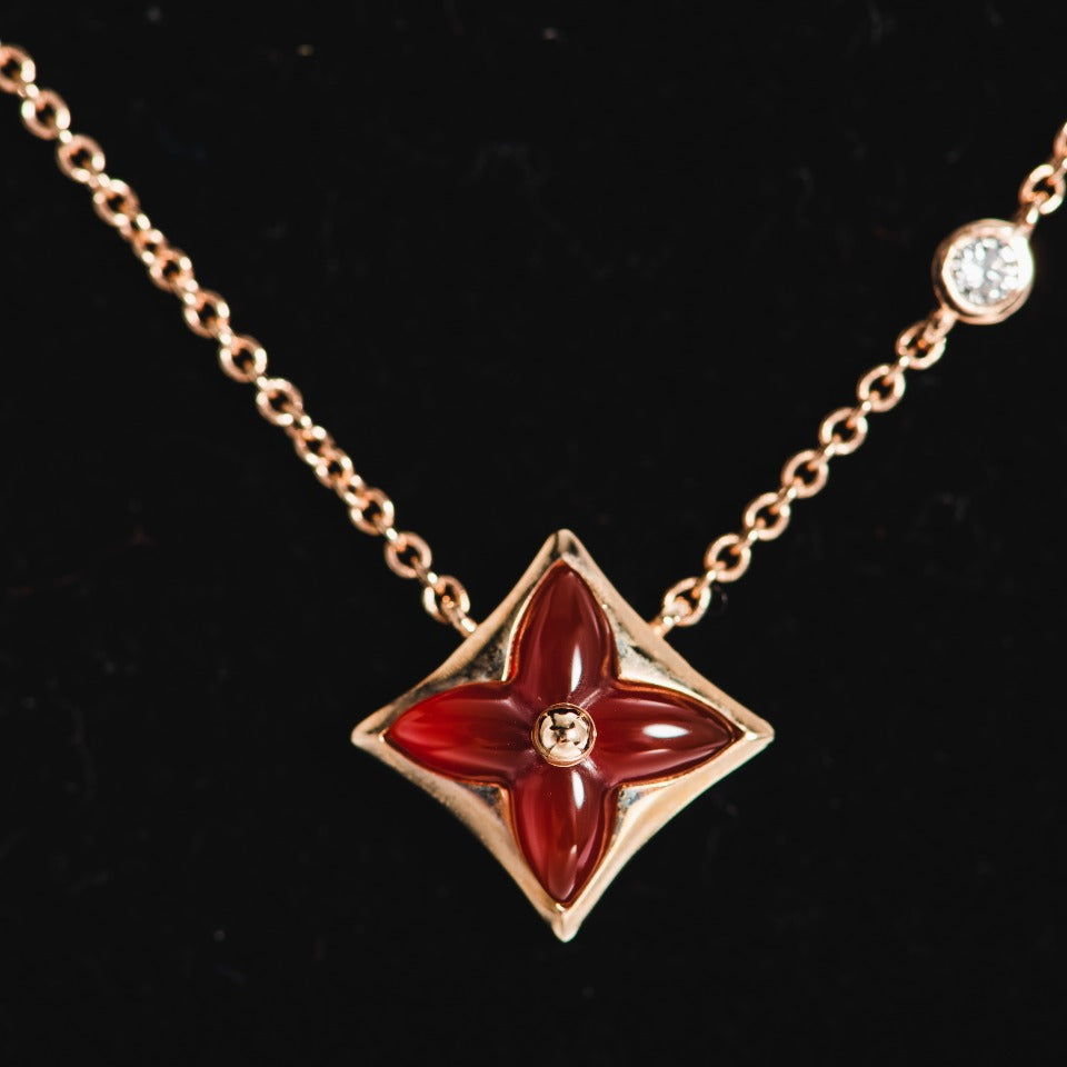 [kincade]STAR NECKLACE PINK GOLD 1 DIAMOND