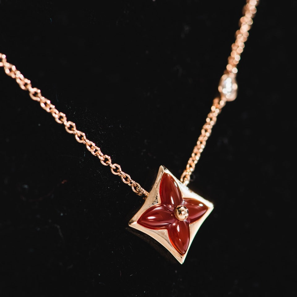 [kincade]STAR NECKLACE PINK GOLD 1 DIAMOND