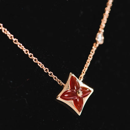 [kincade]STAR NECKLACE PINK GOLD 1 DIAMOND