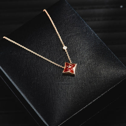 [kincade]STAR NECKLACE PINK GOLD 1 DIAMOND