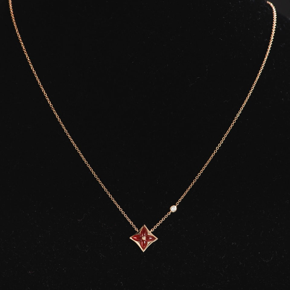 [kincade]STAR NECKLACE PINK GOLD 1 DIAMOND