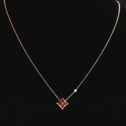 [kincade]STAR NECKLACE PINK GOLD 1 DIAMOND