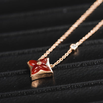 [kincade]STAR NECKLACE PINK GOLD 1 DIAMOND