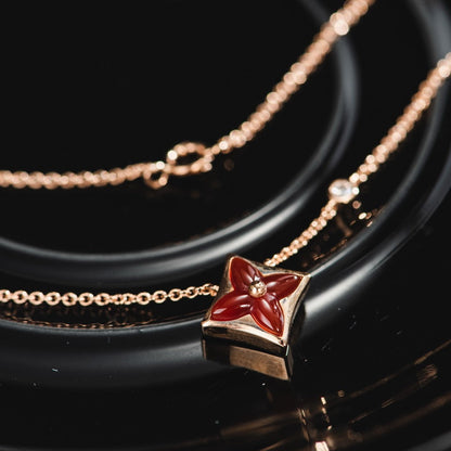 [kincade]STAR NECKLACE PINK GOLD 1 DIAMOND