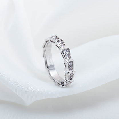 [kincade]SERPENTI RING SILVER DIAMOND PAVED 3MM