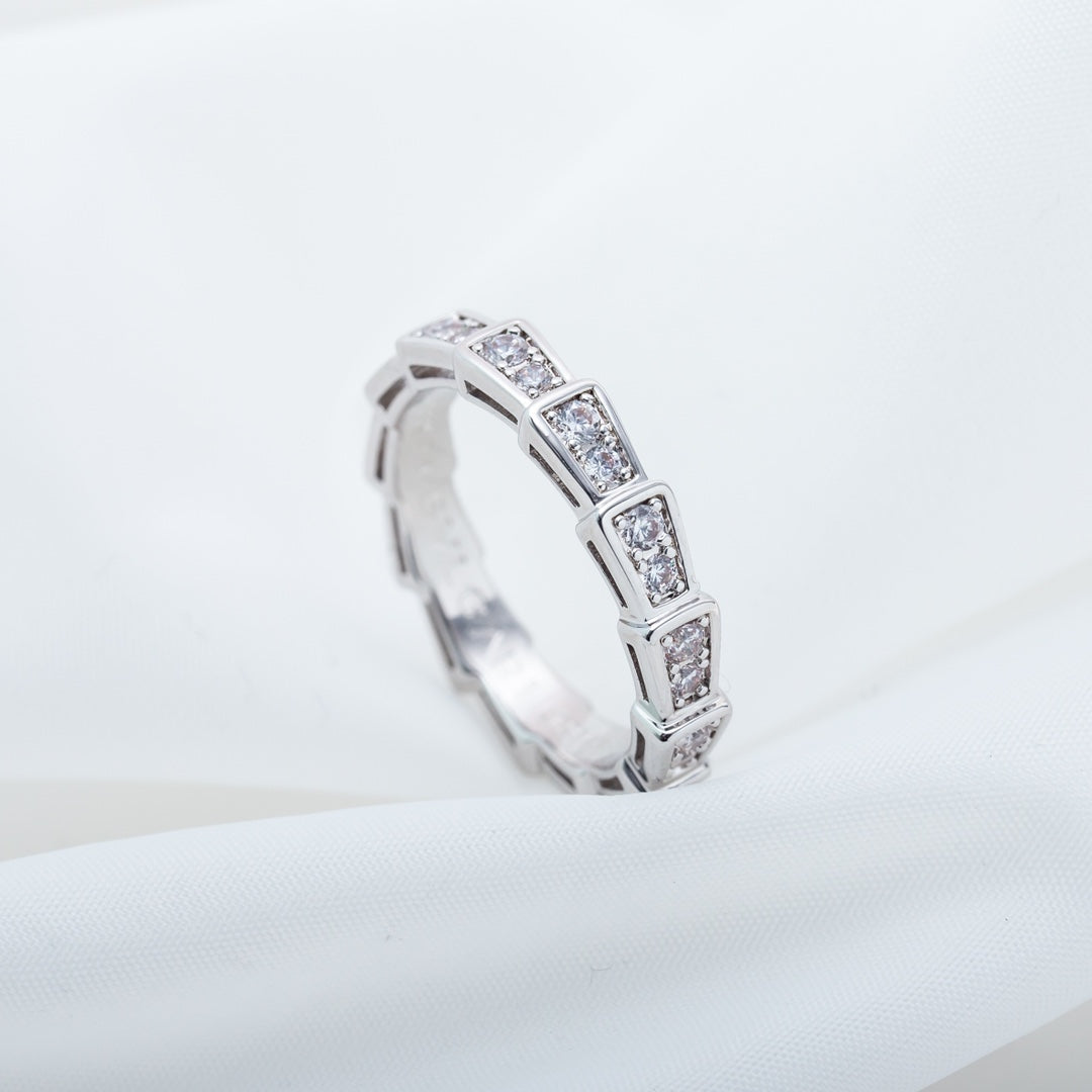 [kincade]SERPENTI RING SILVER DIAMOND PAVED 3MM