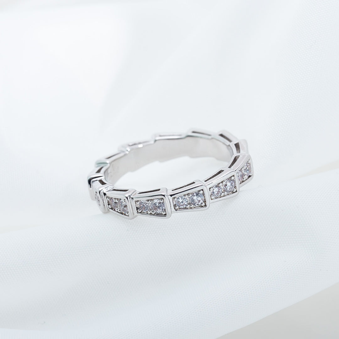 [kincade]SERPENTI RING SILVER DIAMOND PAVED 3MM