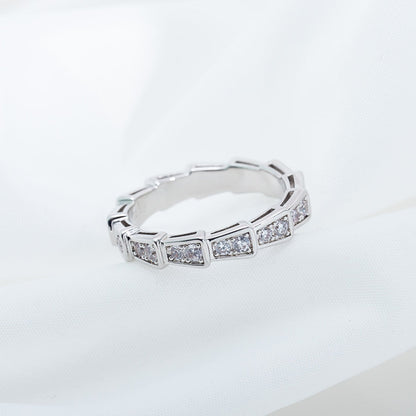 [kincade]SERPENTI RING SILVER DIAMOND PAVED 3MM