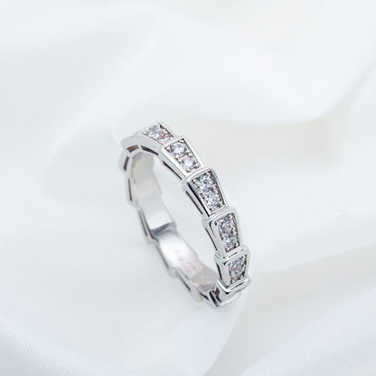 [kincade]SERPENTI RING SILVER DIAMOND PAVED 3MM