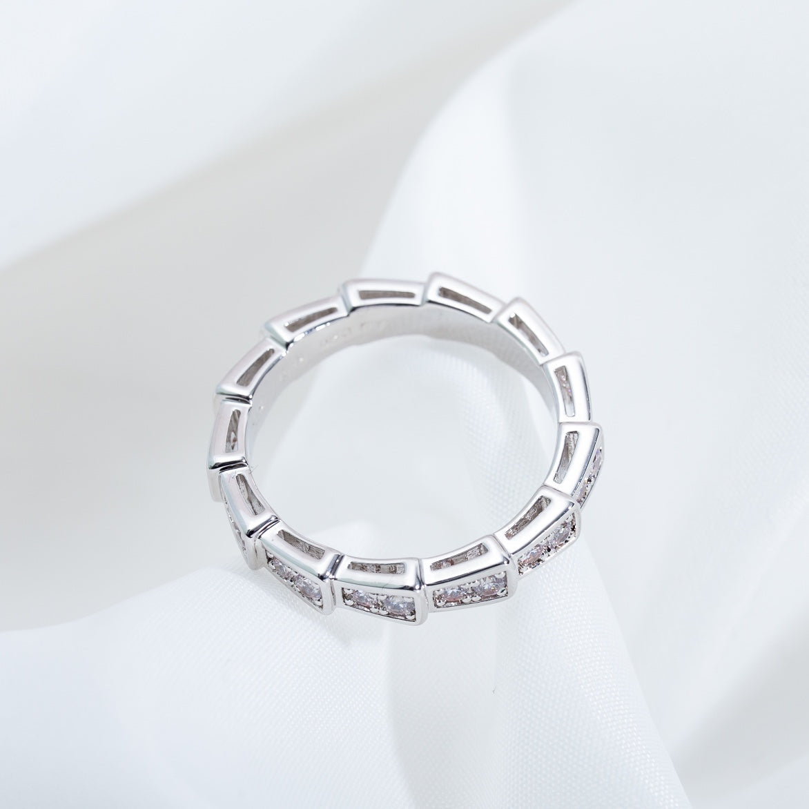 [kincade]SERPENTI RING SILVER DIAMOND PAVED 3MM