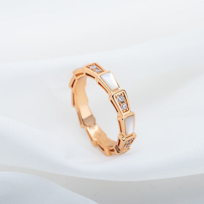 [kincade]SERPENTI RING PINK GOLD DIAMOND MOP 3MM