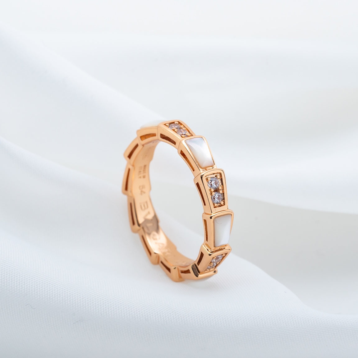 [kincade]SERPENTI RING PINK GOLD DIAMOND MOP 3MM