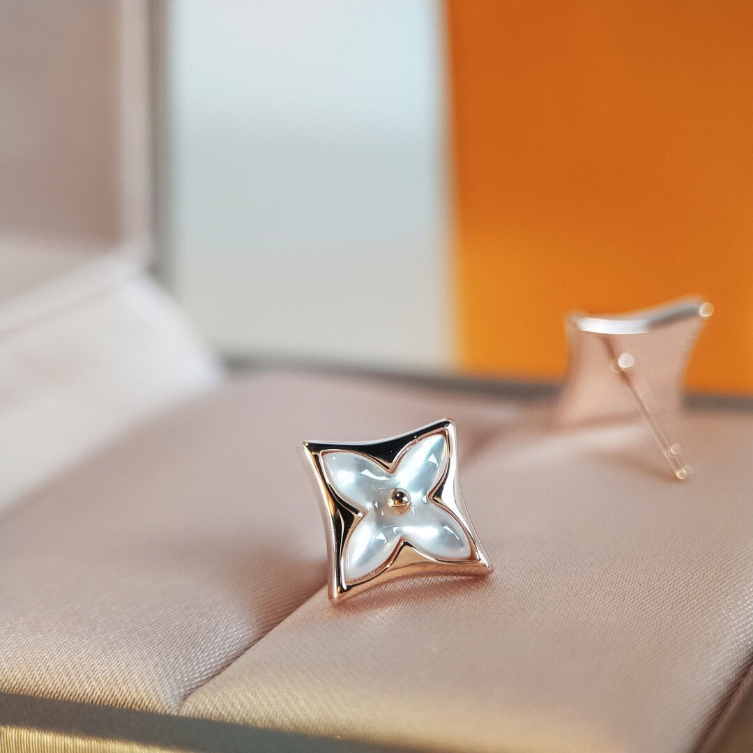 [kincade]STAR MOP PINK GOLD EARRINGS