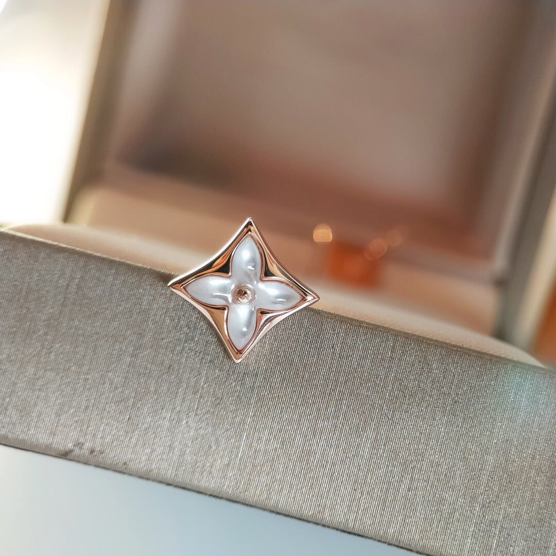 [kincade]STAR MOP PINK GOLD EARRINGS