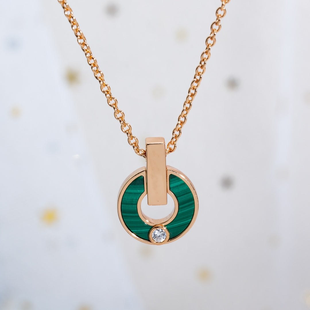 [kincade]GARI NECKLACE PINK GOLD MALACHITE