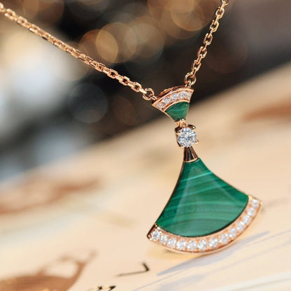 [kincade]DREAM NECKLACE MALACHITE DIAMOND