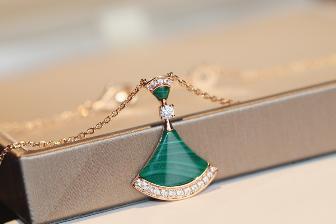 [kincade]DREAM NECKLACE MALACHITE DIAMOND