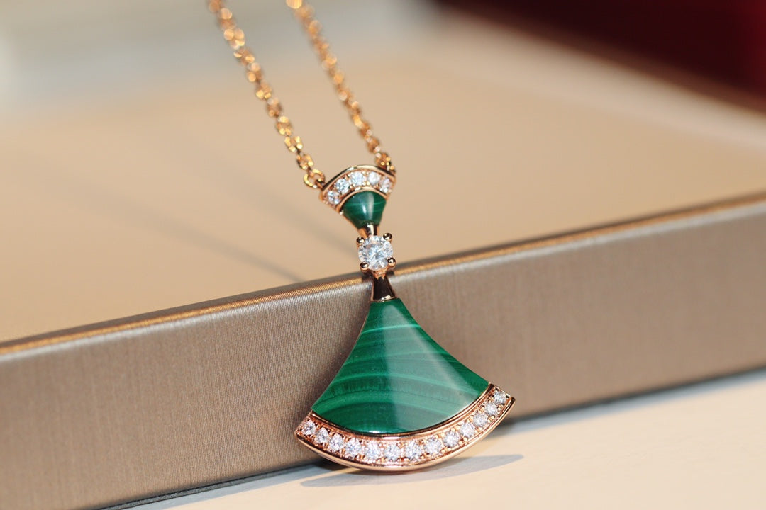 [kincade]DREAM NECKLACE MALACHITE DIAMOND