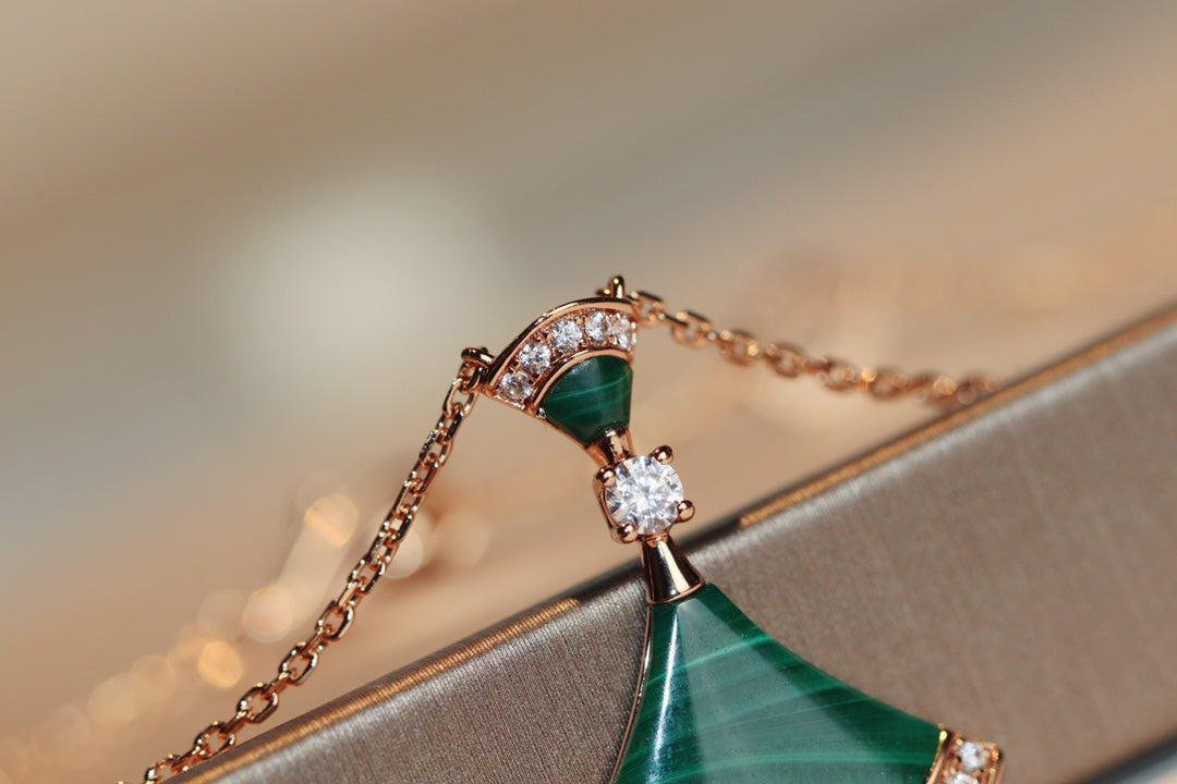 [kincade]DREAM NECKLACE MALACHITE DIAMOND