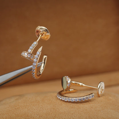 [kincade]JUSTE EARRINGS 12.75MM PINK GOLD DIAMOND