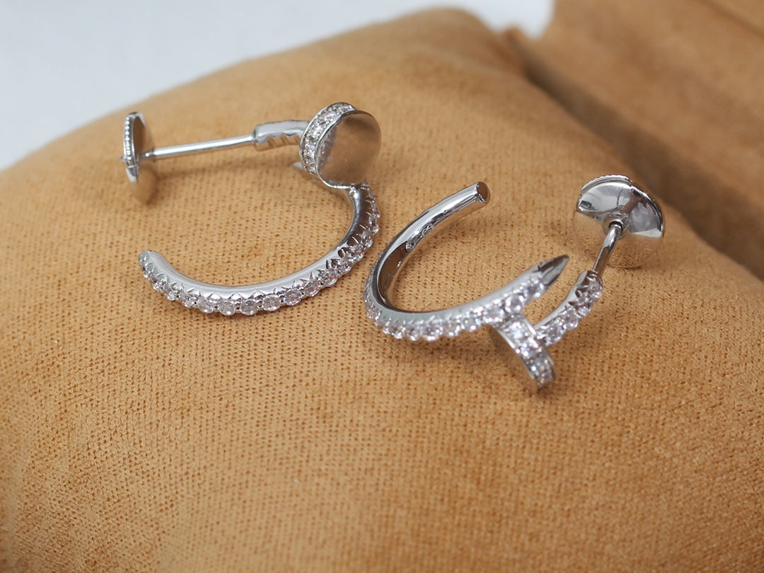 [kincade]JUSTE EARRINGS 12.75MM SILVER DIAMOND