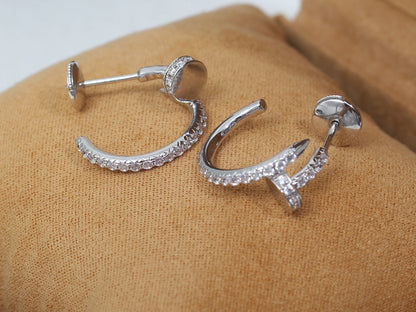 [kincade]JUSTE EARRINGS 12.75MM SILVER DIAMOND