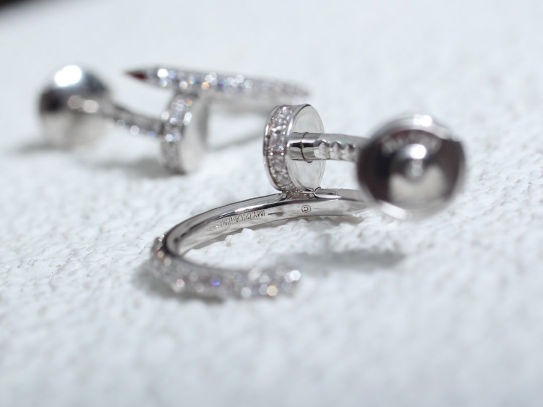 [kincade]JUSTE EARRINGS 12.75MM SILVER DIAMOND