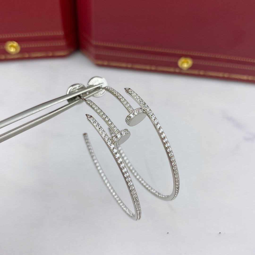 [kincade]JUSTE EARRINGS FULL DIAMONDS 1.8MM