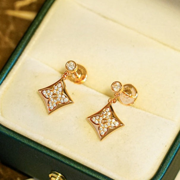 [kincade]STAR DIAMONDS EARRINGS GOLD