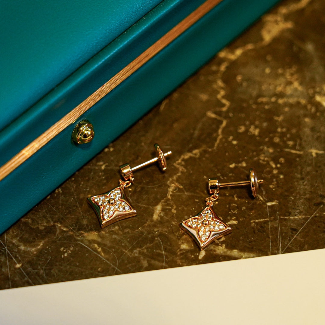 [kincade]STAR DIAMONDS EARRINGS GOLD