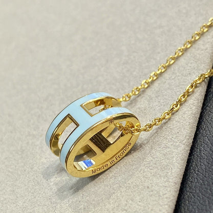 [kincade]POP H LIGHT BLUE NECKLACE