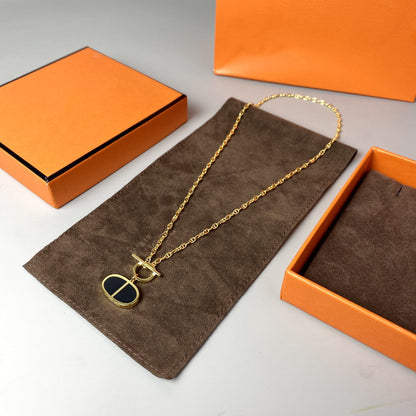 [kincade]CHAINE VERSO BLACK CERAMIC NECKLACE