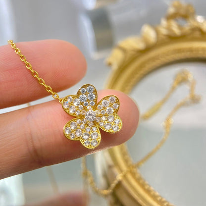 [kincade]FLOWER DIAMOND NECKLACE