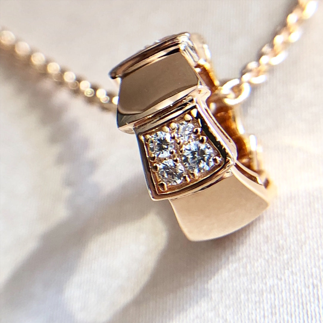 [kincade]SERPENTI PEDANT DIAMOND PINK GOLD NECKLACE