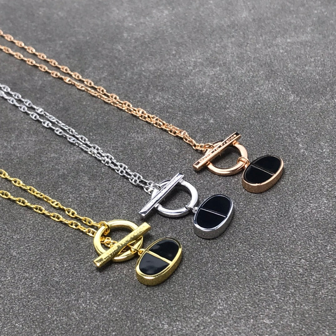 [kincade]CHAINE VERSO BLACK CERAMIC  NECKLACE